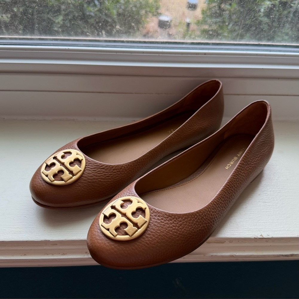 Tory Burch Chelsea Ballet Flat in Royal Tan/Gold